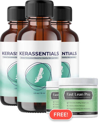 Kerassentials 3-bottle kit box and bottles